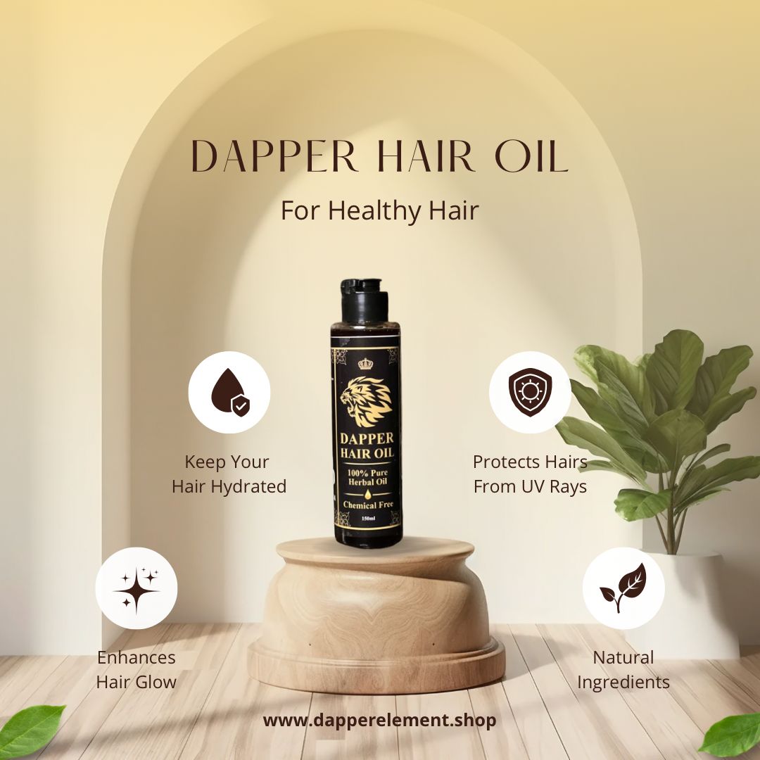 Dapper Hair Oil – 100% Pure Herbal